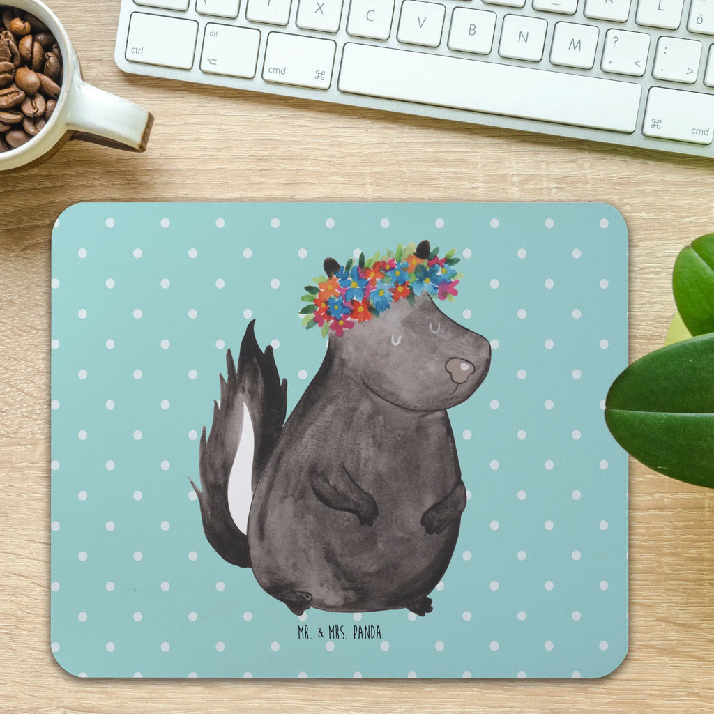 Podkładka pod mysz skunks dziewczynka Einzigartiges Mauspad, Mauspad, Computer zubehör, Mauspad Büro, PC Zubehör, Mousepad, Arbeitszimmer, Büroausstattung, Designer Mauspad, Mausunterlage, Stinktier, Skunk, Stinker, Namaste, Wildtier, Raubtier, Stinki, Yoga