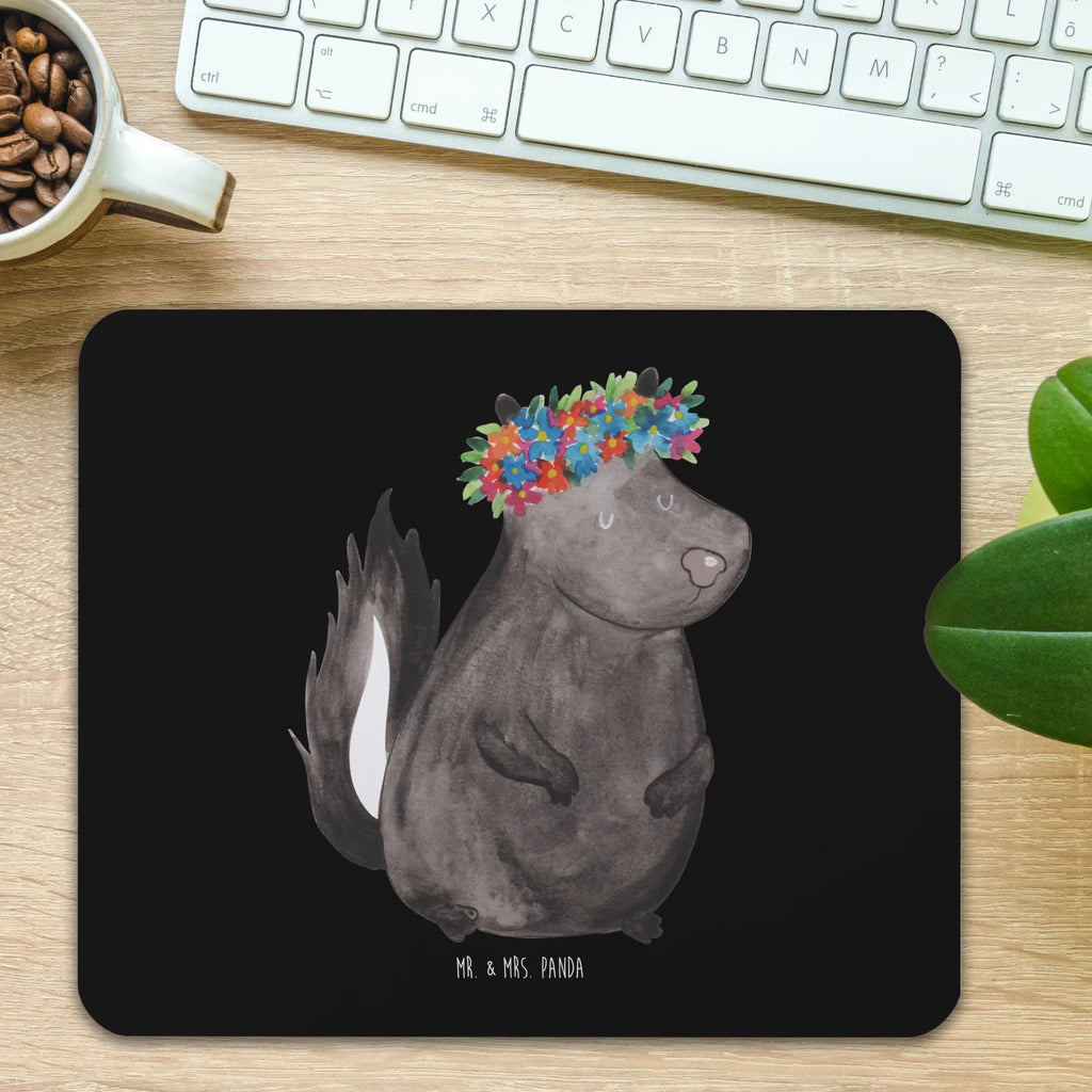 Podkładka pod mysz skunks dziewczynka Einzigartiges Mauspad, Mauspad, Computer zubehör, Mauspad Büro, PC Zubehör, Mousepad, Arbeitszimmer, Büroausstattung, Designer Mauspad, Mausunterlage, Stinktier, Skunk, Stinker, Namaste, Wildtier, Raubtier, Stinki, Yoga