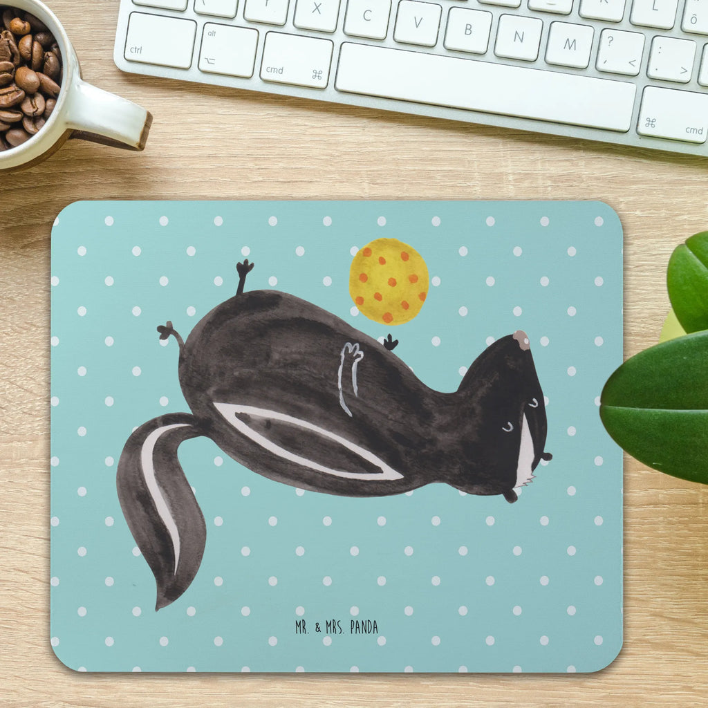 Mauspad Stinktier Ball Designer Mauspad, Mauspad Büro, Computer zubehör, Arbeitszimmer, Büroausstattung, Einzigartiges Mauspad, Mousepad, Mauspad, PC Zubehör, Mausunterlage, Stinktier, Skunk, Wildtier, verspielt, Stinki, Stinker, Raubtier, Weisheit