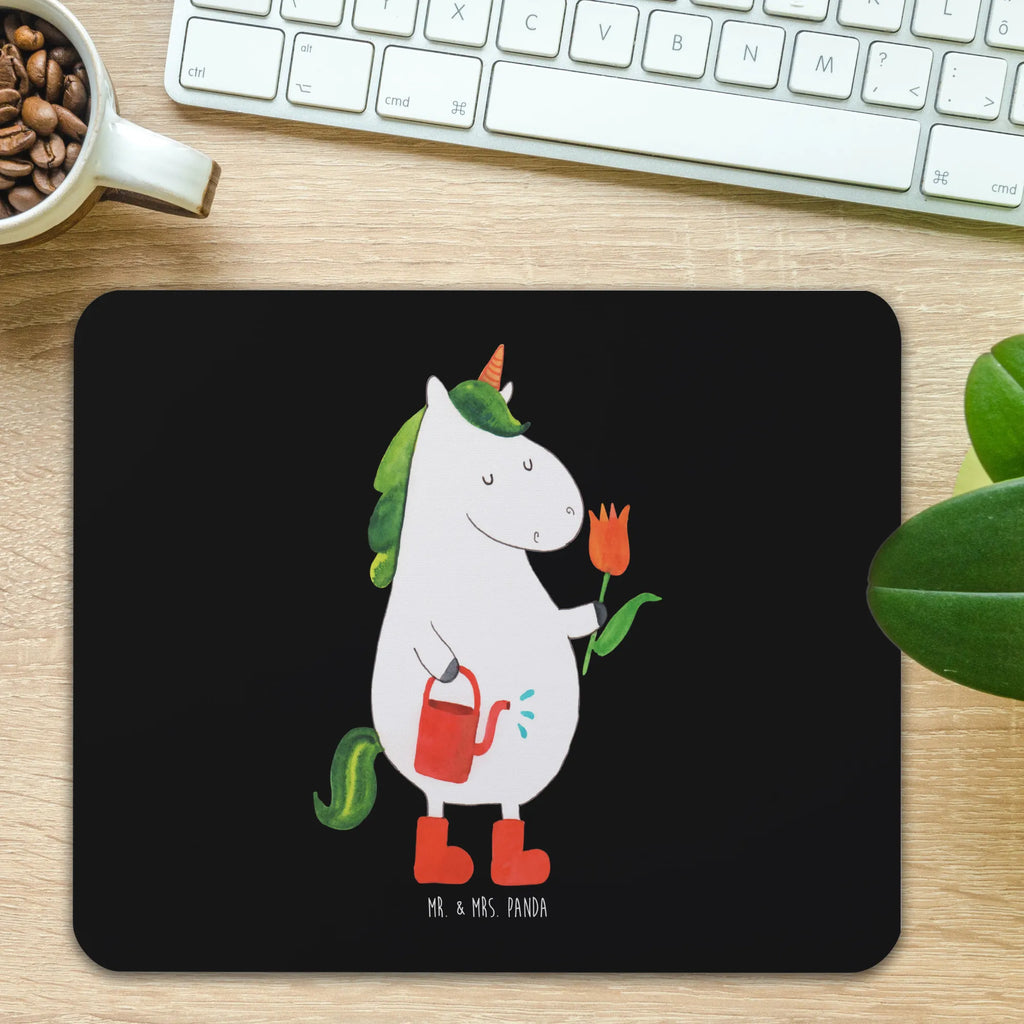 Mouse mat unicorn gardener Mouse, saying, fun, Mouse Pad, Pad, Office, Print, Work, Student, mousepad, Motif, PC, Gift, Study, unicorn, unicorns, Unicorn, Watering-Can, Girlfriend gift, gardener present, Flower, garden, gardener gift