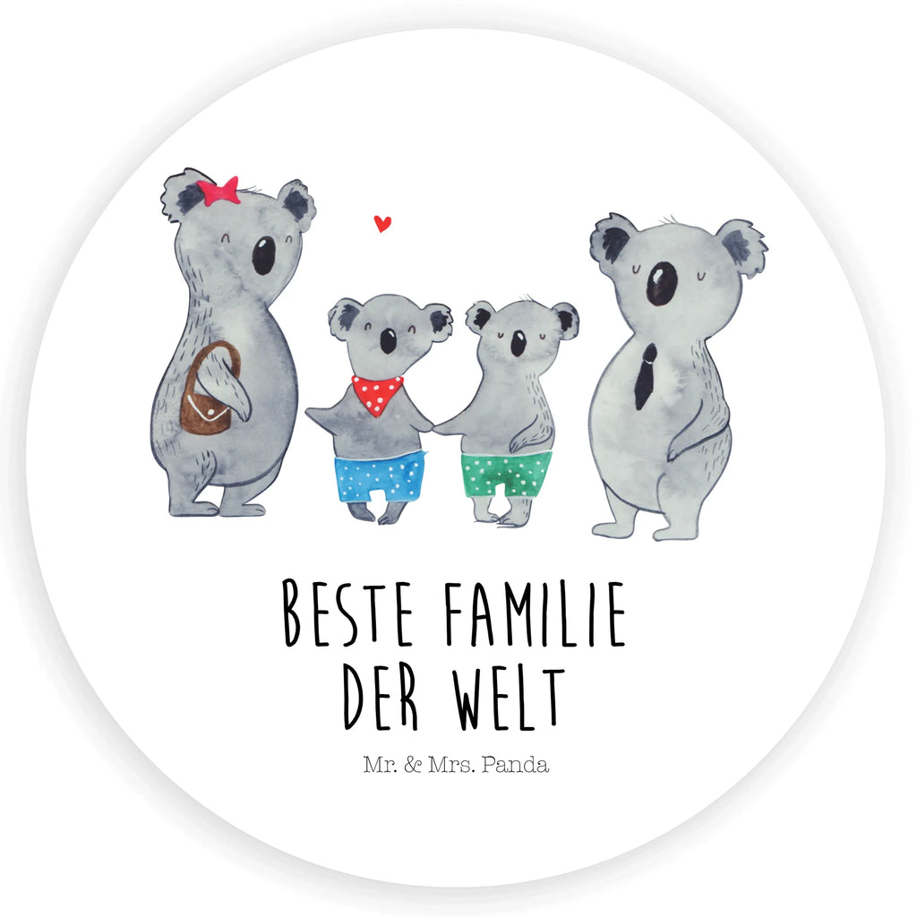 Round sticker Koala family with two kids Etikett, Sticker, Aufkleber, Bruder, Schwester, Familie, Opa, Oma, Papa, Mama, Vatertag, Muttertag, Familienzeit, Koalabär, Beste Familie, Koala, Lieblingsfamilie, Koalafamilie, Familienleben