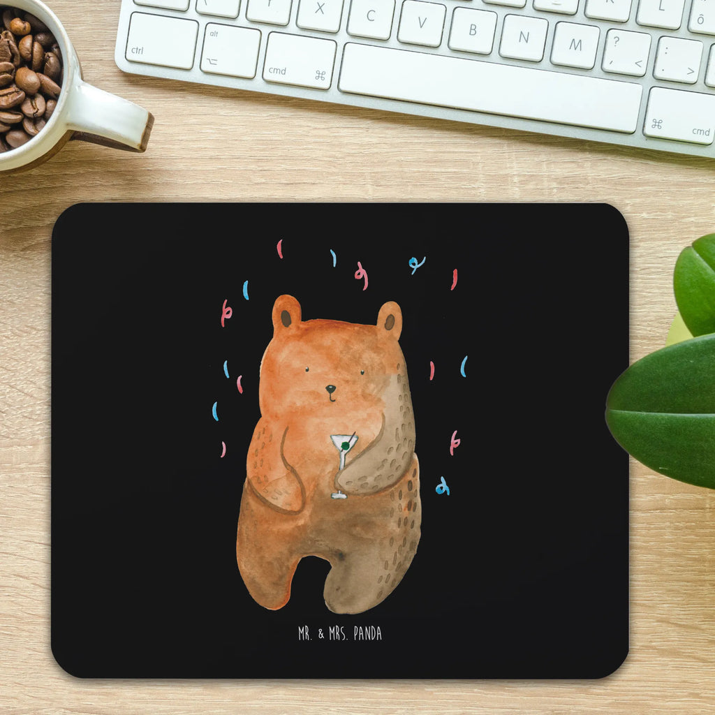 Mouse mat bear party mousepad, fun, Work, Pad, Mouse, Mouse Pad, PC, Office, Gift, saying, Print, Motif, Study, Student, bear, teddy, teddy bear, cuddly toy, Birthday, Good mood, Funny, Partying, Celebrate, Birthday present, Present, Party, Bring a present