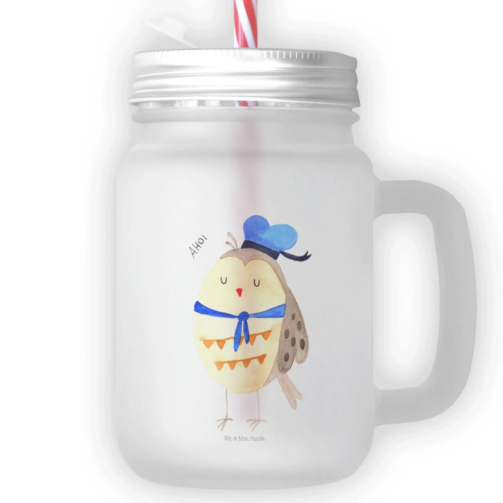 Szklanka Mason Jar sowa Marynarz Sowa