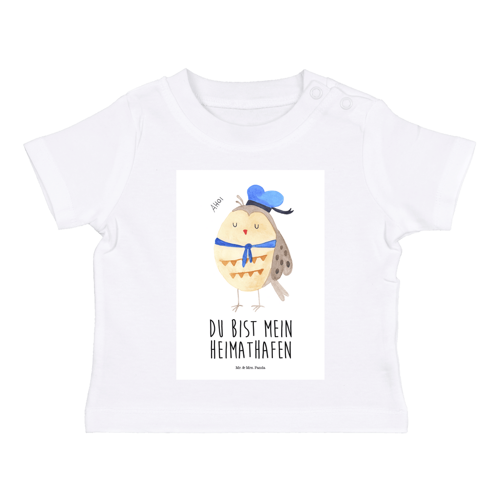 Organic Baby Shirt Eule Matrose Baby T-Shirt, Jungen Baby T-Shirt, Mädchen Baby T-Shirt, Shirt, Eule, Eule Spruch, Eule Deko, Owl, Wortspiel lustig, Matrose, Freundin, Ehe, Seefahrer, Heimathafen, Hochzeitstag Geschenk