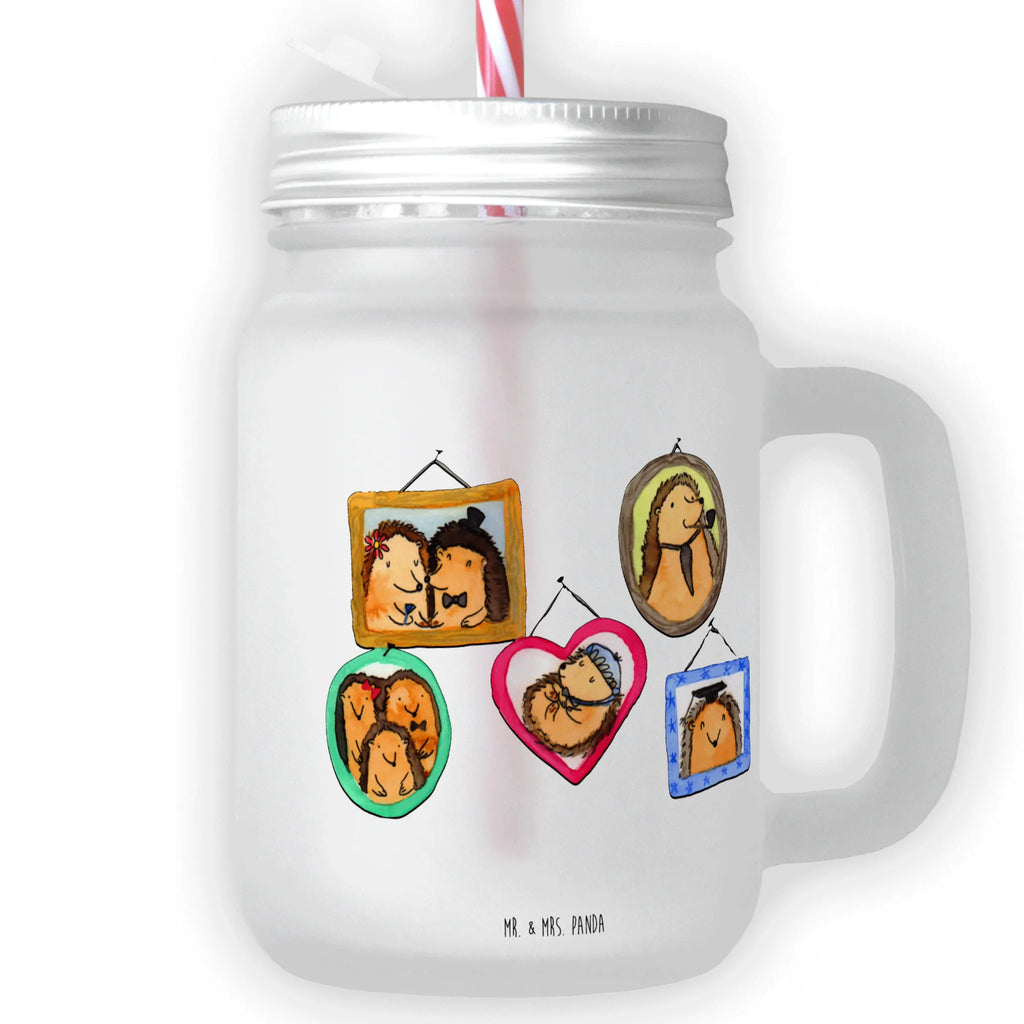 Szklanka Mason Jar Rodzina jeży Rodzina, Dzień Ojca, Dzień Matki, brat, siostra, mama, tata, babcia, dziadek