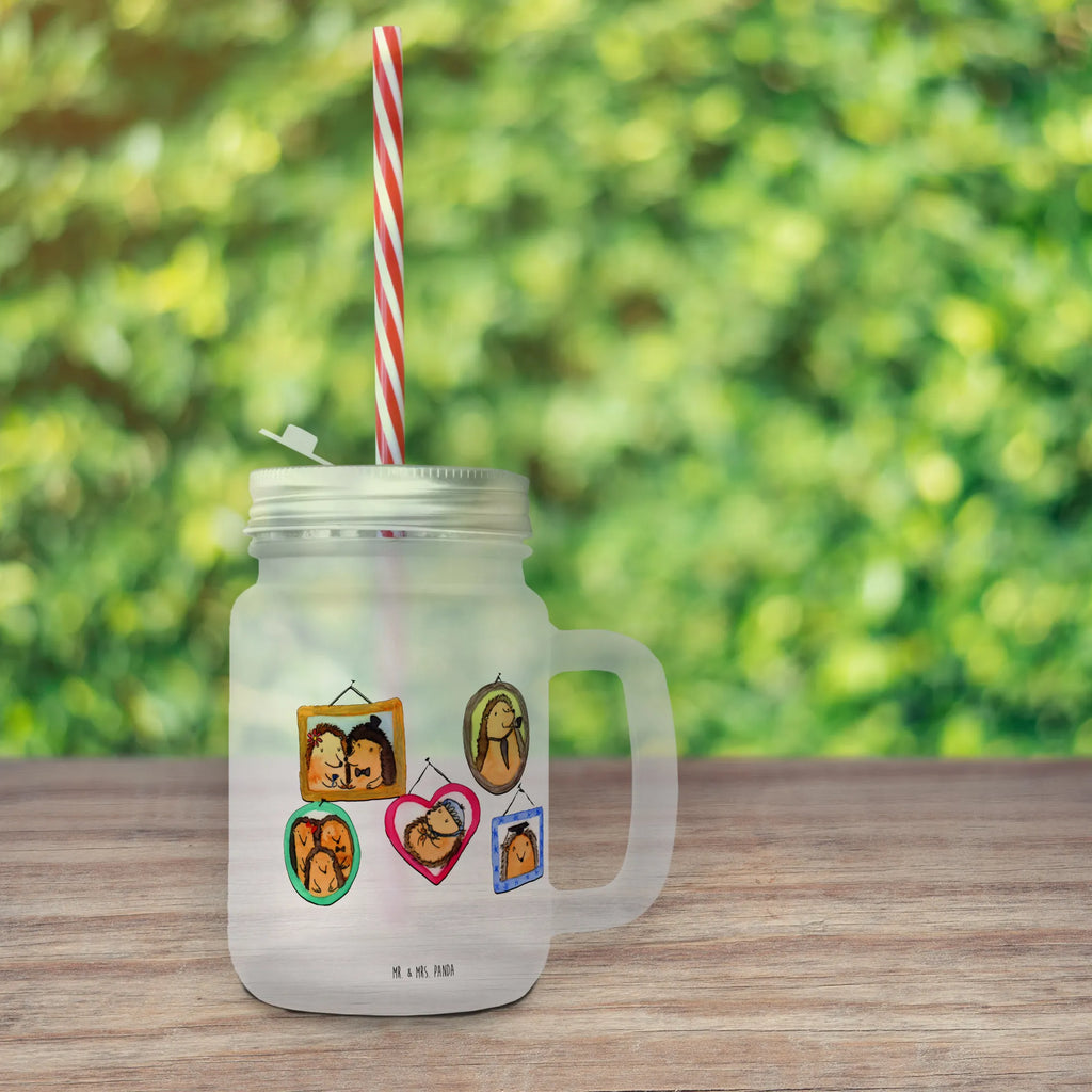 Szklanka Mason Jar Rodzina jeży Rodzina, Dzień Ojca, Dzień Matki, brat, siostra, mama, tata, babcia, dziadek