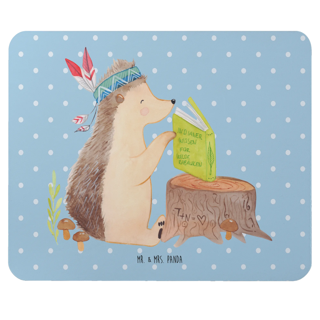 Mouse mat Hedgehog feather headdress Print, fun, Gift, Pad, Motif, Work, Mouse, saying, Study, Mouse Pad, mousepad, Office, PC, Student, Forest animals, Hedgehogs, Adventure, Indians, Camping, Campfire