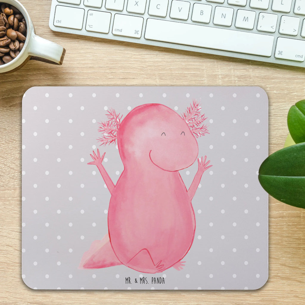 Mouse mat axolotl Hooray mousepad, Student, Study, Motif, PC, Gift, Mouse, saying, Work, fun, Pad, Mouse Pad, Office, Print, Axolotl, Axelotl, marine animals, Mexican walking fish, salamander, satisfaction, joy, axolot, amphibian, motivation, axolotl, cheerful, tail