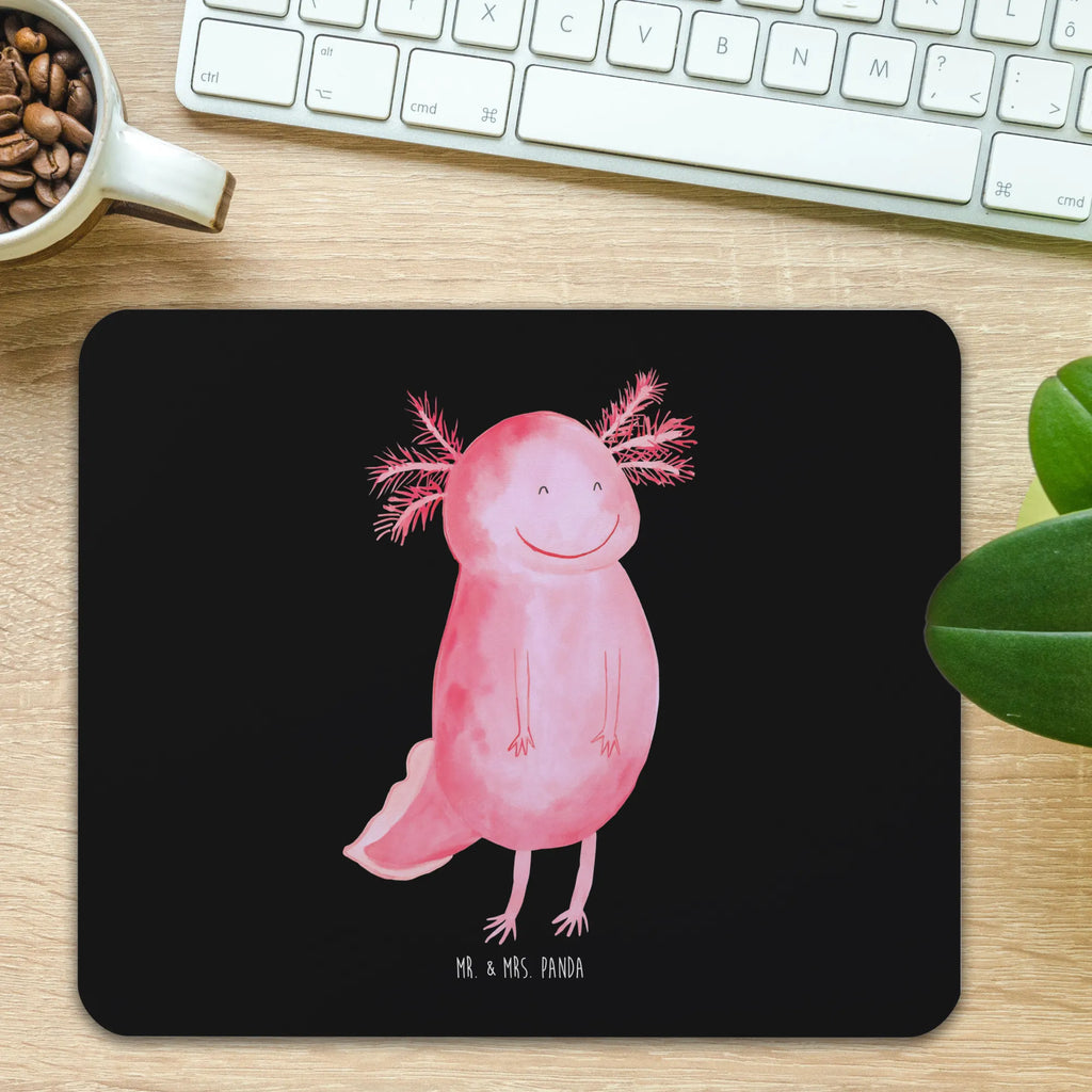 Mouse mat axolotl Happy Mousepad, Computer zubehör, Mausunterlage, Mauspad, Arbeitszimmer, PC Zubehör, Büroausstattung, Mauspad Büro, Designer Mauspad, Einzigartiges Mauspad, Axolotl, Molch, Schwanzlurch, Lurch, Axolot, gute Laune, Motivation, Lurche