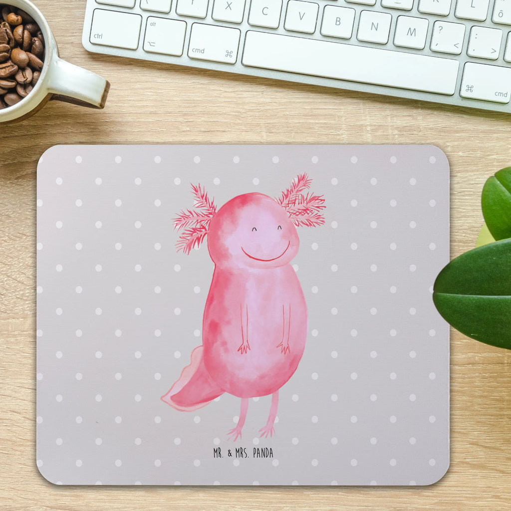 Mouse mat axolotl Happy Mousepad, Computer zubehör, Mausunterlage, Mauspad, Arbeitszimmer, PC Zubehör, Büroausstattung, Mauspad Büro, Designer Mauspad, Einzigartiges Mauspad, Axolotl, Molch, Schwanzlurch, Lurch, Axolot, gute Laune, Motivation, Lurche