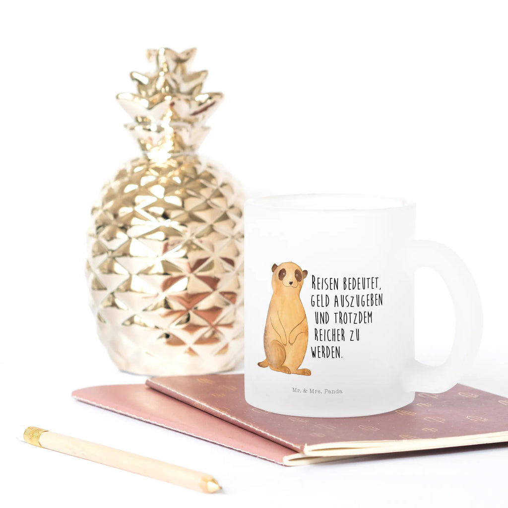 Teetasse Erdmännchen Teeglas, Teetasse Glas, Trinkglas, glastasse, Teetasse aus Glas, Teetasse, Teegläser, Große Teetasse, tasse glas, becher für tee, Tasse Für Tee, Glasbecher, becher glas, Tee Tasse, Tasse, getränkeglas, Glas Teebecher, Becher, Afrika, Wildtiere, Weltreise, Erdmännchen, Reisen, Traveling, Roadtrip, Afrikareise, Spruch