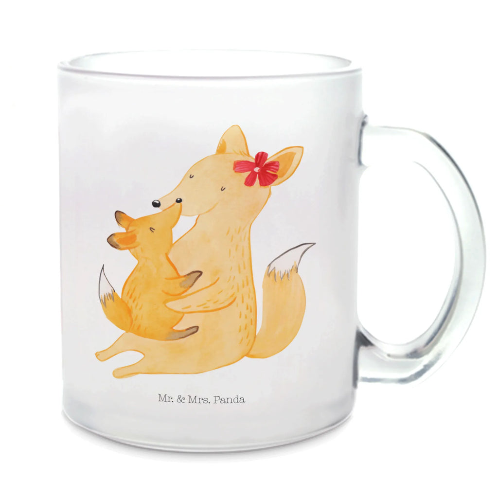 Glass tea cup Fox mummy tea glass, glass, Tea cup, mug, tea, Family, Father's Day, Mother's Day, brother, sister, Mom, Dad, favourite daughter, best daughter, mother, mom, daughter, present