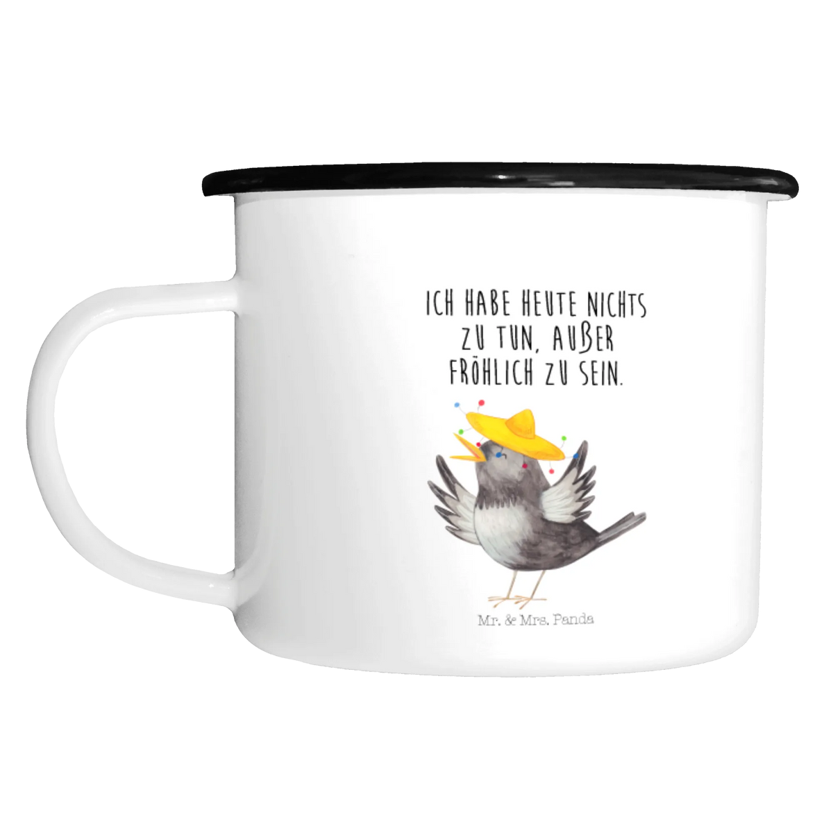 XL enamel cup Crow sombrero