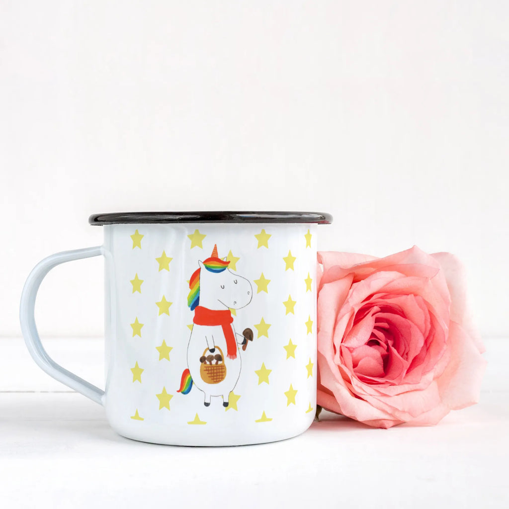 XL emaliowany kubek Jednorożec grzyb Jednorożec, jednorożce, dekoracje jednorożca, jednorożec