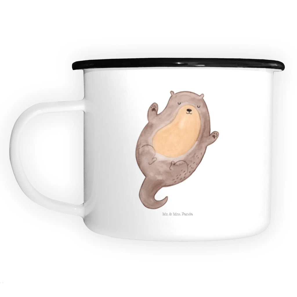 XL enamel cup otter Embrace cup printing, unbreakable, coffee cup, motif cup, decorative mug, enamelled, camping, mug, enamel look, camping mug, coffee mug, drinking cup, XL Enamel cup, outdoor cup, metal cup, otter, marten, sea otter, European otter, water mammal, aquatic animal, baby otter, predator, water, otter gifts, animal lover, gift ideas for animal lovers, animal, mammal, water animal, gifts for people in love, Otter Sea Otter Lake Otter
