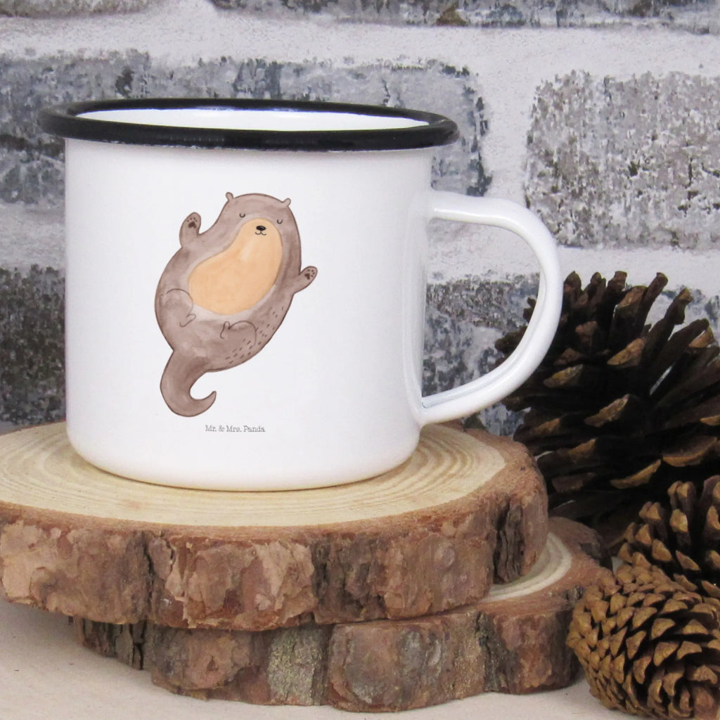 XL enamel cup otter Embrace cup printing, unbreakable, coffee cup, motif cup, decorative mug, enamelled, camping, mug, enamel look, camping mug, coffee mug, drinking cup, XL Enamel cup, outdoor cup, metal cup, otter, marten, sea otter, European otter, water mammal, aquatic animal, baby otter, predator, water, otter gifts, animal lover, gift ideas for animal lovers, animal, mammal, water animal, gifts for people in love, Otter Sea Otter Lake Otter