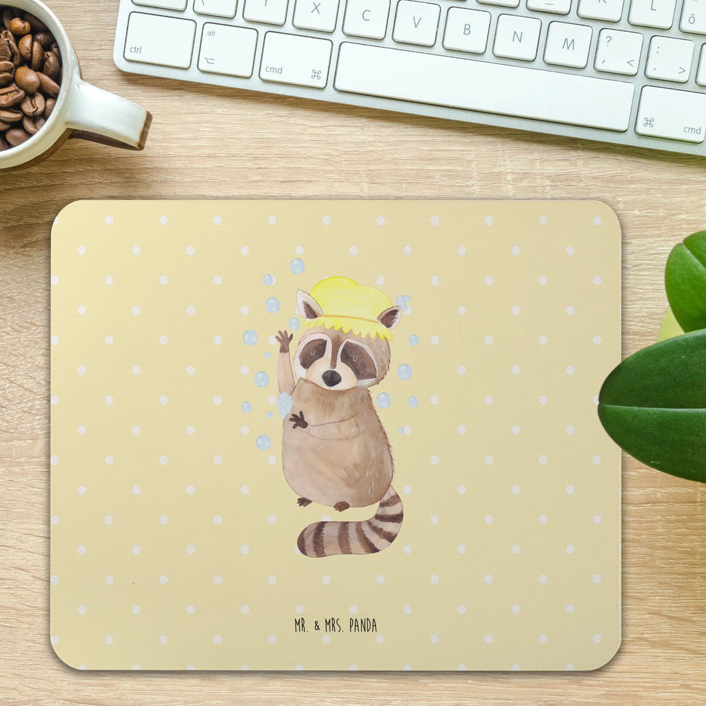 Mouse mat Raccoon PC Zubehör, Einzigartiges Mauspad, Mousepad, Computer zubehör, Arbeitszimmer, Mausunterlage, Mauspad Büro, Mauspad, Büroausstattung, Designer Mauspad, Tiermotive, Gute Laune, lustige Sprüche, Tiere, Seifenblasen, Waschbär, Fröhlich, Plan, Tagträumen, waschen