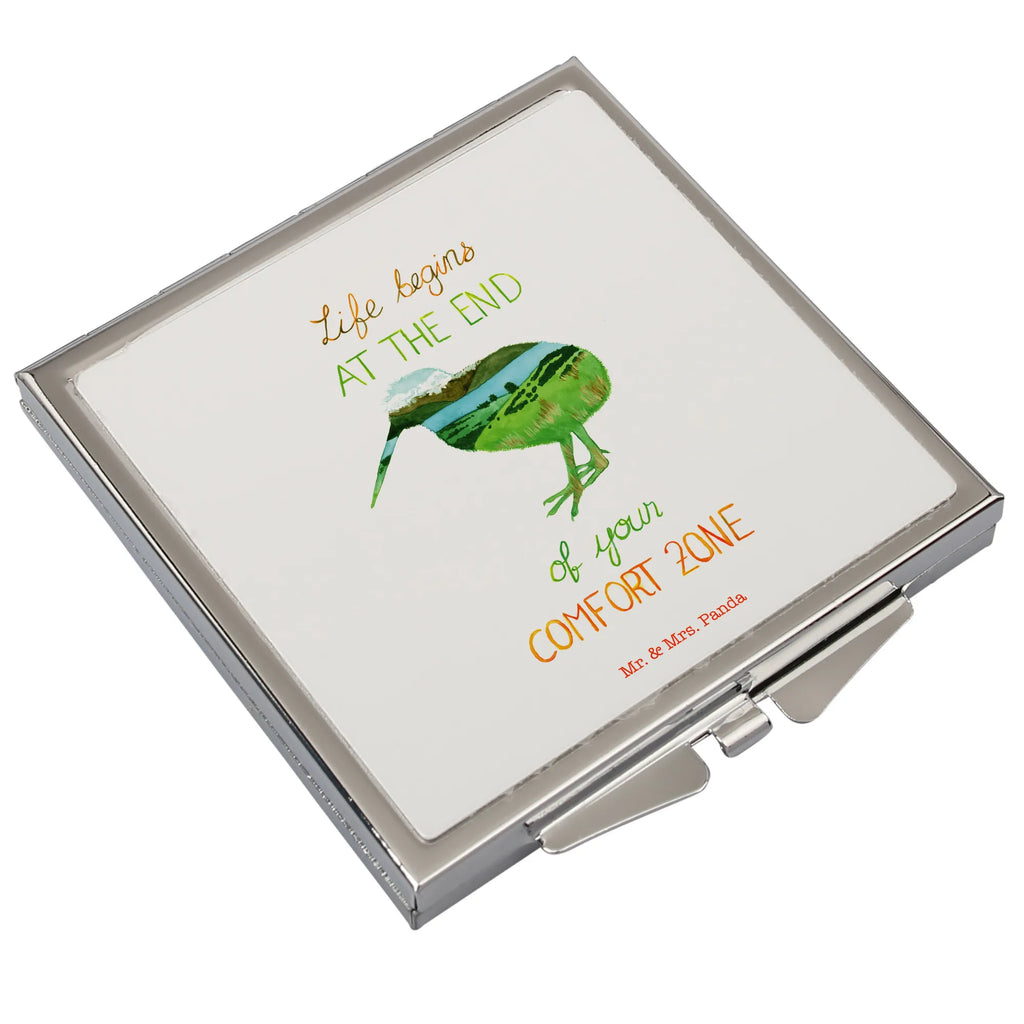 Handbag mirror Kiwi New Zealand mirror, make up, make-up mirror, handbag, square, silver, Nature, joy of life, love, comfort zone, New Zealand, life, motivation, kiwi, kiwi bird, life begins