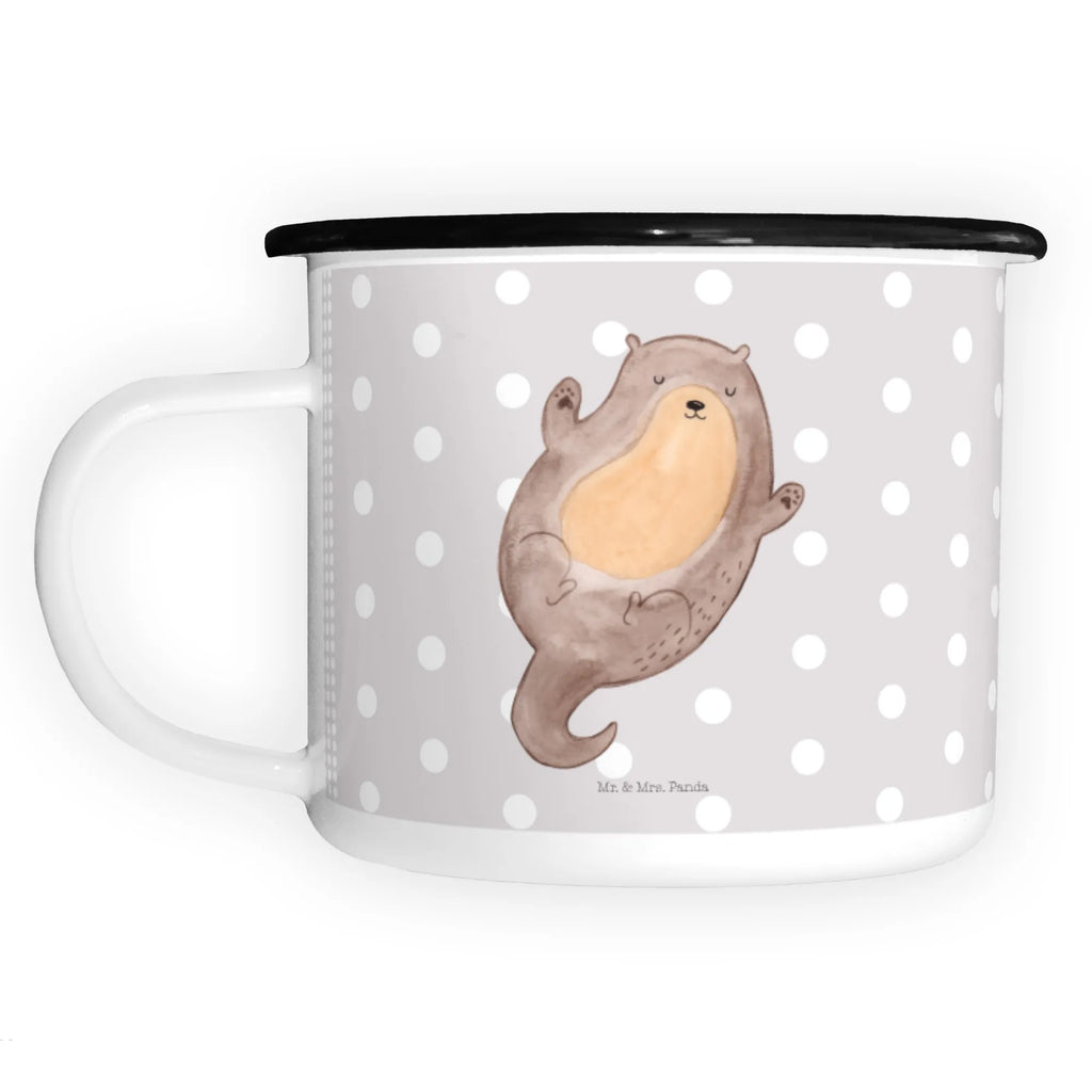 XL enamel cup otter Embrace cup printing, unbreakable, coffee cup, motif cup, decorative mug, enamelled, camping, mug, enamel look, camping mug, coffee mug, drinking cup, XL Enamel cup, outdoor cup, metal cup, otter, marten, sea otter, European otter, water mammal, aquatic animal, baby otter, predator, water, otter gifts, animal lover, gift ideas for animal lovers, animal, mammal, water animal, gifts for people in love, Otter Sea Otter Lake Otter