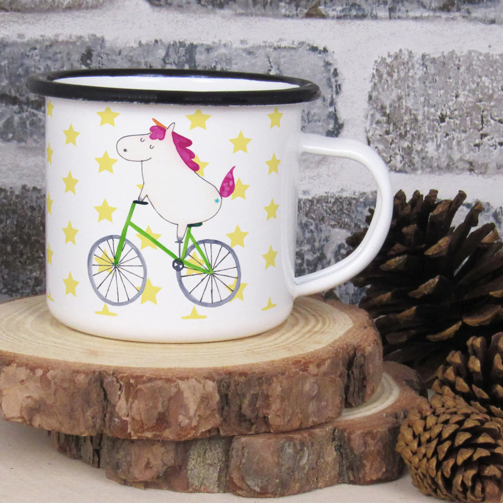 XL enamel cup unicorn cyclist cup printing, mug, coffee mug, enamelled, unbreakable, camping mug, motif cup, XL Enamel cup, metal cup, outdoor cup, coffee cup, drinking cup, camping, decorative mug, enamel look, unicorn, unicorns, confetti, cycling, wheel, love affliction, luxury problem, present, cyclist gift, fairy dust, grief, bike