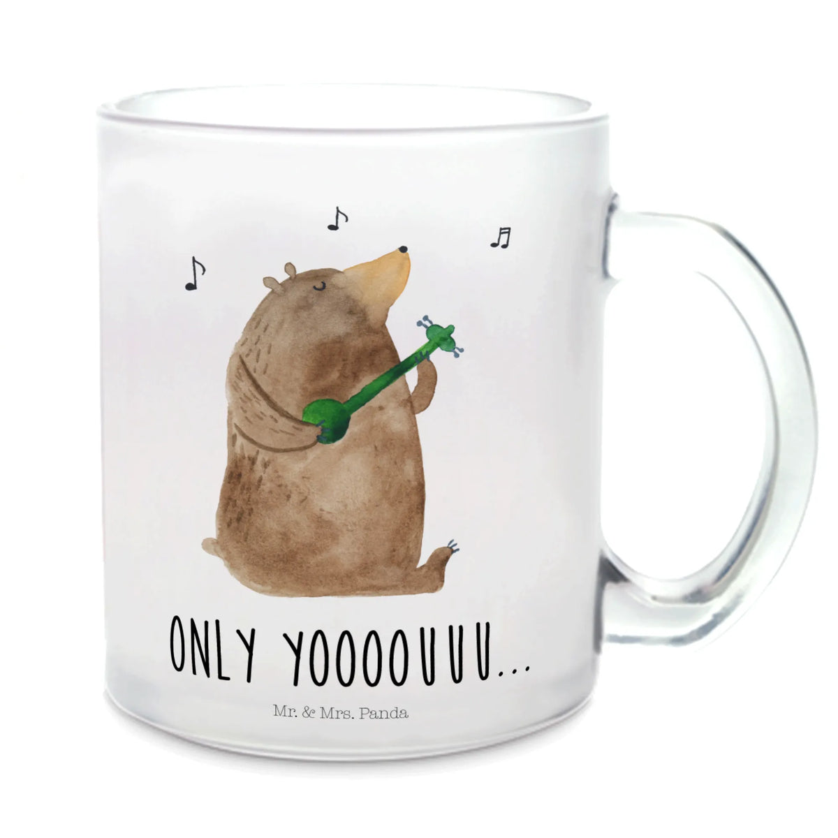 Teetasse Bär Gitarre Teetasse aus Glas, Motivtasse, Henkeltasse, Teeglas, Pott, Teetasse, Trinkglas, Henkelbecher, getränkebecher, getränkeglas, Kakaotasse, Teetasse Glas, Haferl, Tee Tasse, Häferl, Glas Teebecher, glastasse, Glasbecher, Teddy, Bär, Teddybär