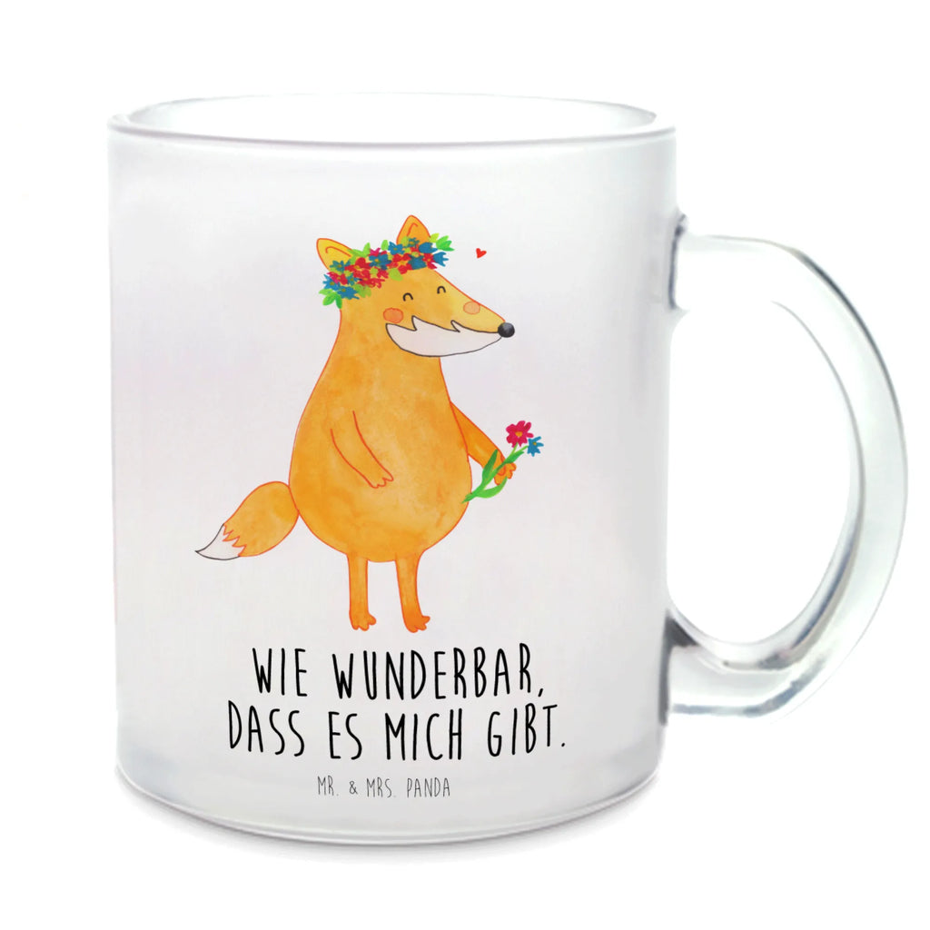 Glass tea cup Fox Flower tea glass, tea, Tea cup, glass, mug, fox, foxes, forest wildlife, clever as a fox, animal lover, joy, girlfriends, flowers, flower, proof of love, self-love, fox girl, me, motivation, love, girlfriend, flower girl