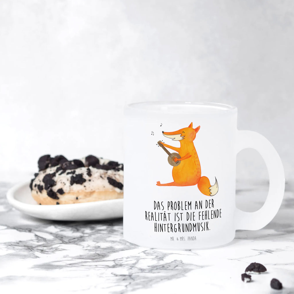 Teetasse Fuchs Gitarre tasse glas, Teeglas, Teetasse, Tasse, glastasse, Teetasse Glas, Trinkglas, Teetasse aus Glas, Große Teetasse, Teegläser, becher für tee, becher glas, Tee Tasse, getränkeglas, Tasse Für Tee, Becher, Glasbecher, Glas Teebecher, Fuchs, Musikerin, Gitarre, Geschenk Musiker, Sänger, Musik Spruch, Füchse, Sängerin