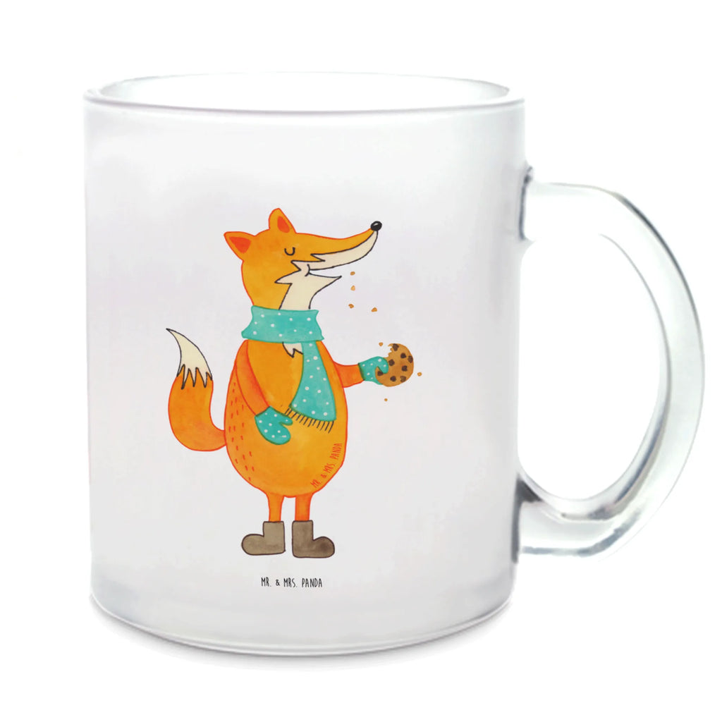 Glass tea cup Fox biscuit glass, tea, tea glass, mug, Tea cup, fox, foxes, forest wildlife, clever as a fox, animal lover, cookies, christmas time, baking saying, christmas present, kitchen decoration, love, winter