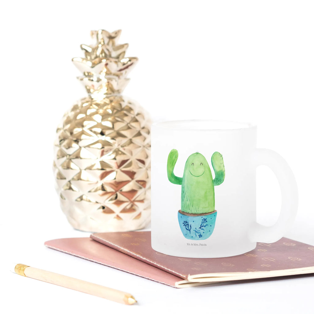 Glass tea cup cactus happy tea, tea glass, mug, Tea cup, glass, cactus, cactuses, plants, cactus plant, small green cactus, child protection, funny, new start, motivation, friend, education, saying, office, office life, family, cacti, colleague, mother