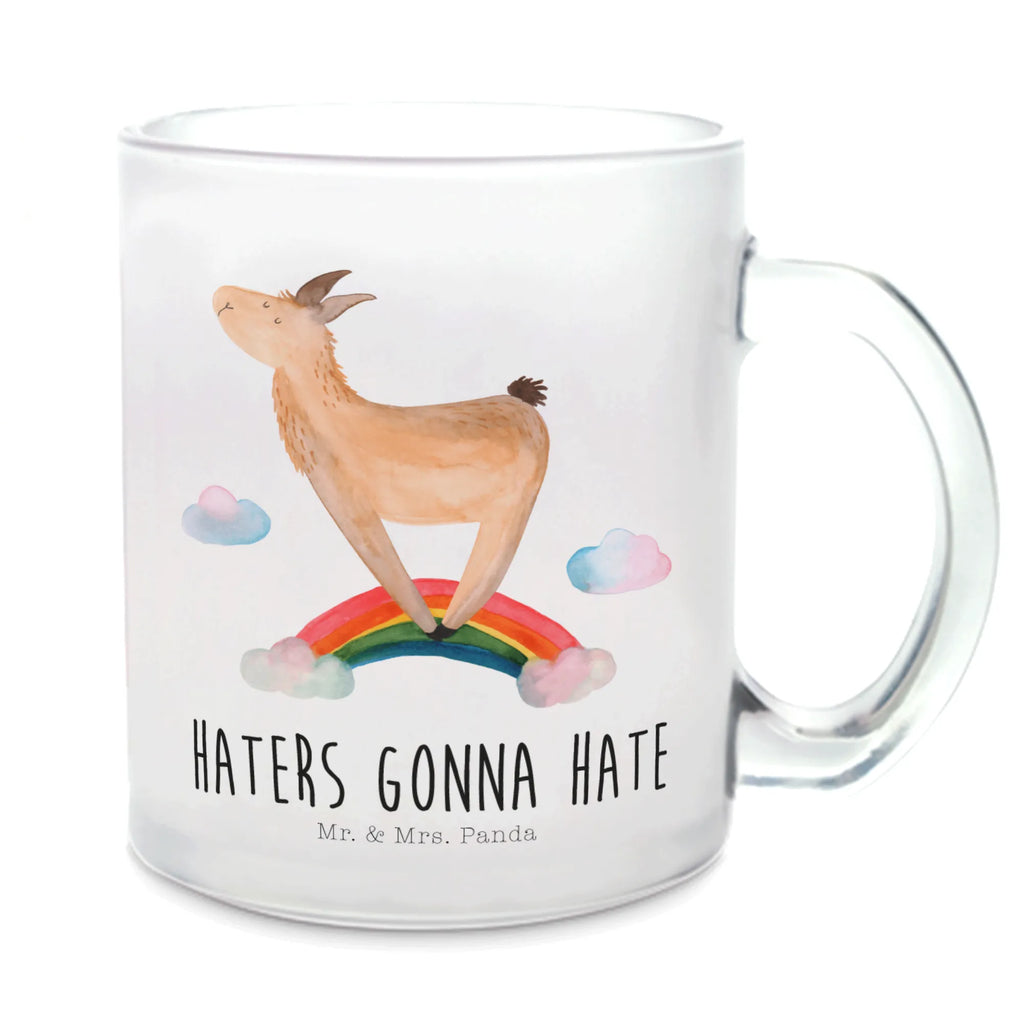 Teetasse Lama Regenbogen Glasbecher, getränkeglas, Teeglas, Große Teetasse, Teegläser, becher glas, Trinkglas, Teetasse aus Glas, becher für tee, Tasse Für Tee, Tasse, Teetasse Glas, Glas Teebecher, Becher, tasse glas, glastasse, Teetasse, Tee Tasse, Lama, Alpaka, Außenseiter, Selbstständig, Lamas, Haters, Abi, Freiheit, Wolkenland, Haters Gonna Hate, Hobby, Regenbogen, Schule
