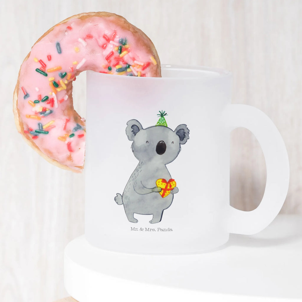 Glass tea cup Koala bear Gift glass, tea, tea glass, Tea cup, mug, Koala, Birthday, Party, Present
