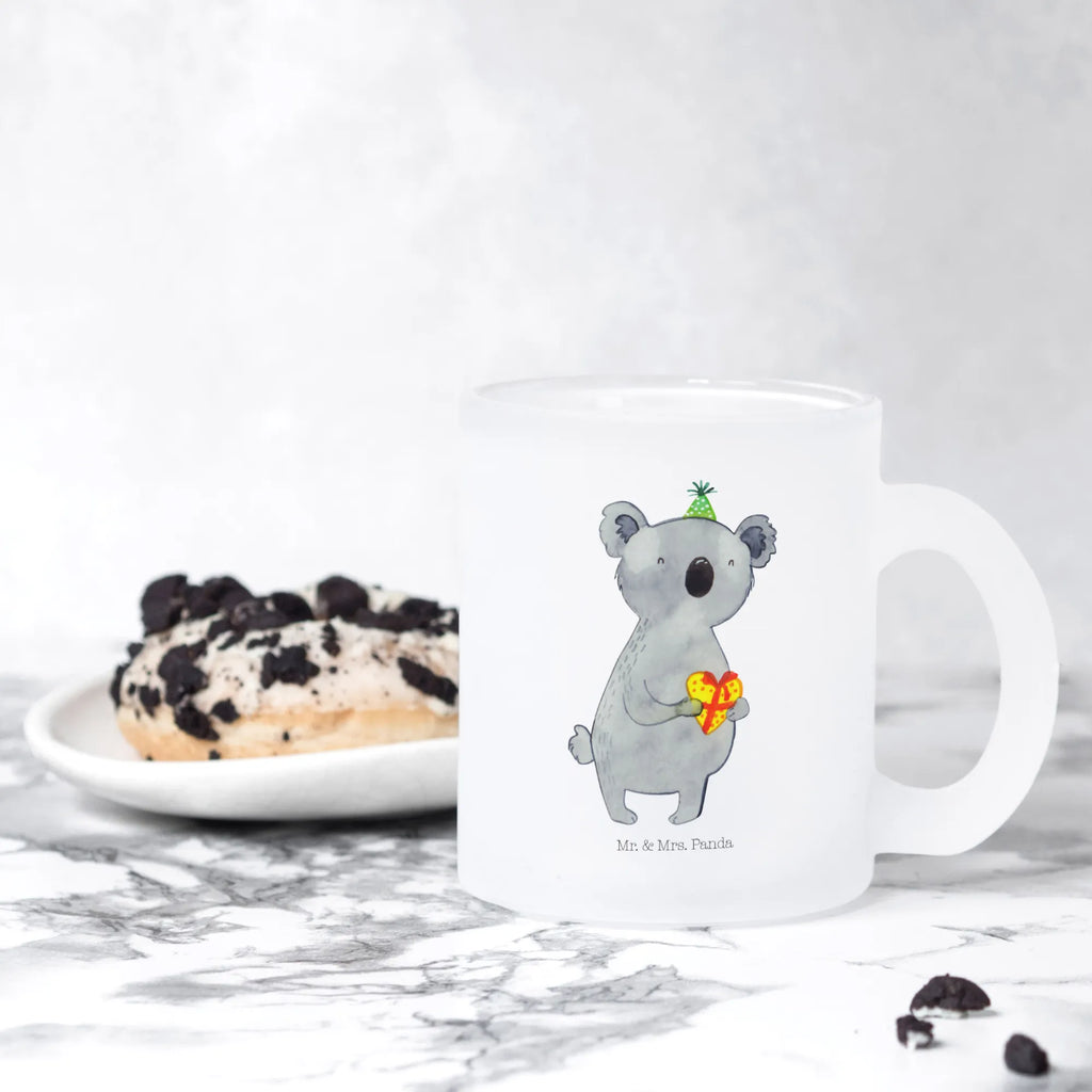 Glass tea cup Koala bear Gift glass, tea, tea glass, Tea cup, mug, Koala, Birthday, Party, Present