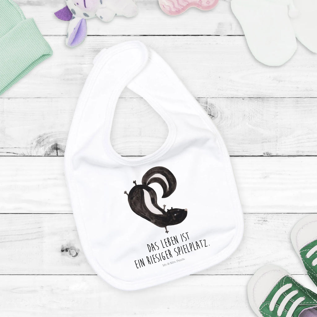 Bib skunk handstand spit cloth, baby shower, baby party, baby bib, toddler, drool bib, Skunk, playful, child, predator, stink, skunk, wild animal, playground