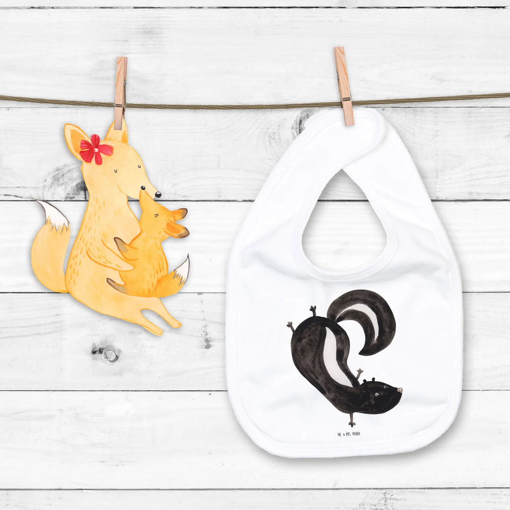 Bib skunk handstand spit cloth, baby shower, baby party, baby bib, toddler, drool bib, Skunk, playful, child, predator, stink, skunk, wild animal, playground