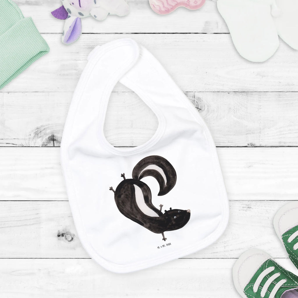 Bib skunk handstand spit cloth, baby shower, baby party, baby bib, toddler, drool bib, Skunk, playful, child, predator, stink, skunk, wild animal, playground
