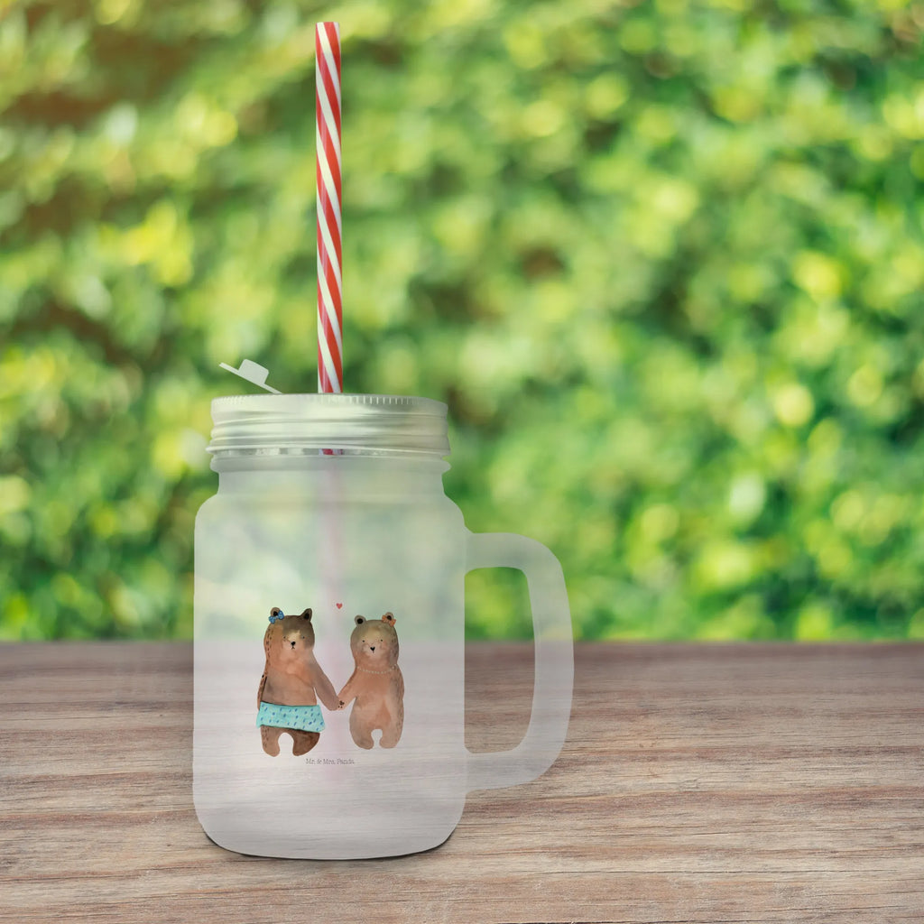 Mason jar drinking glass bear Girlfriend Mason Jar, drinking glass, cocktail glass, preserving glass, glass, summer glass, handle glass, bear, teddy, teddy bear, cuddly toy, bear girlfriend best friend love proof of love loves buddy buddy