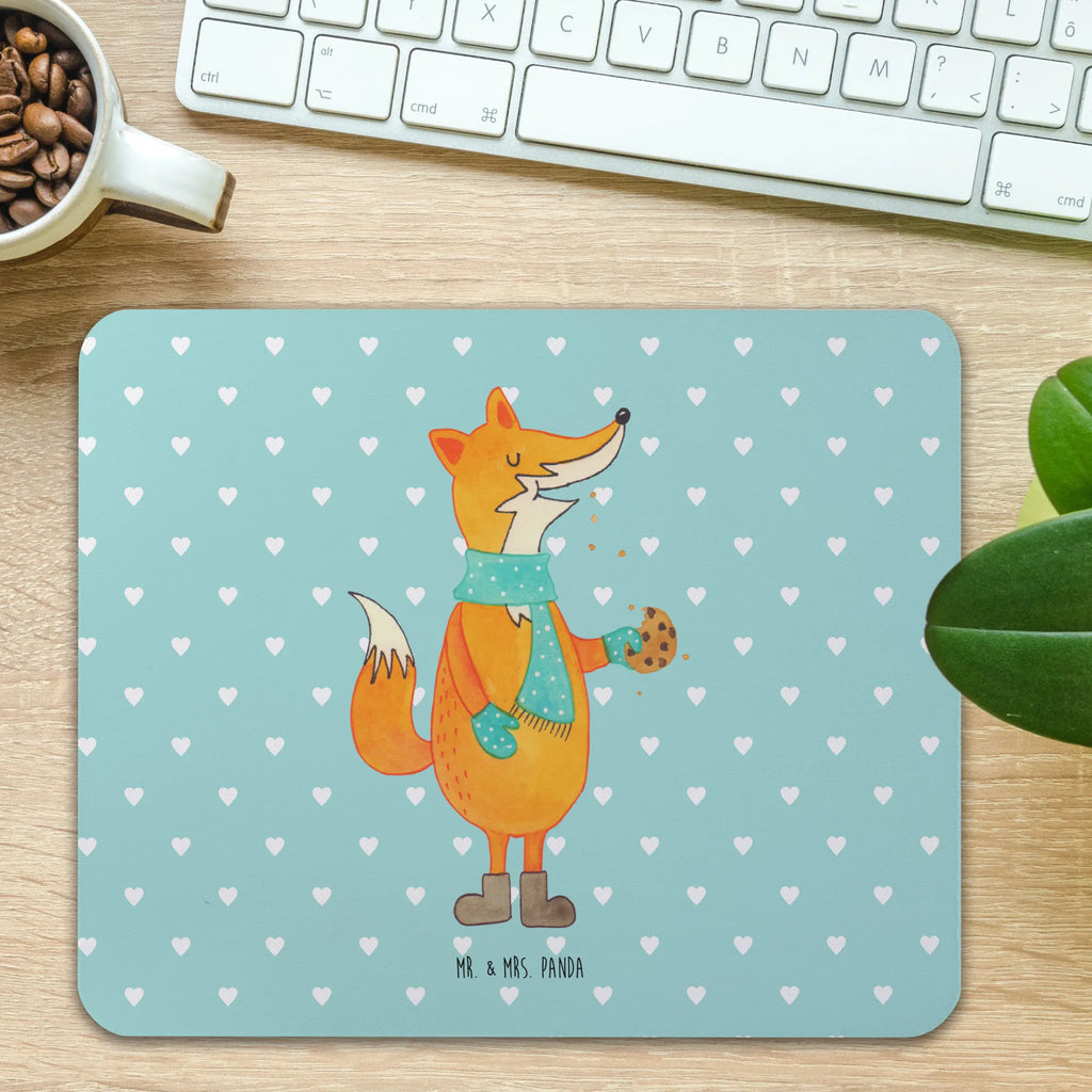 Mouse mat Fox biscuit Study, Motif, Office, PC, fun, mousepad, Pad, Mouse, Student, saying, Gift, Work, Mouse Pad, Print, fox, foxes, forest wildlife, clever as a fox, animal lover, cookies, christmas present, love, christmas time, kitchen decoration, winter, baking saying