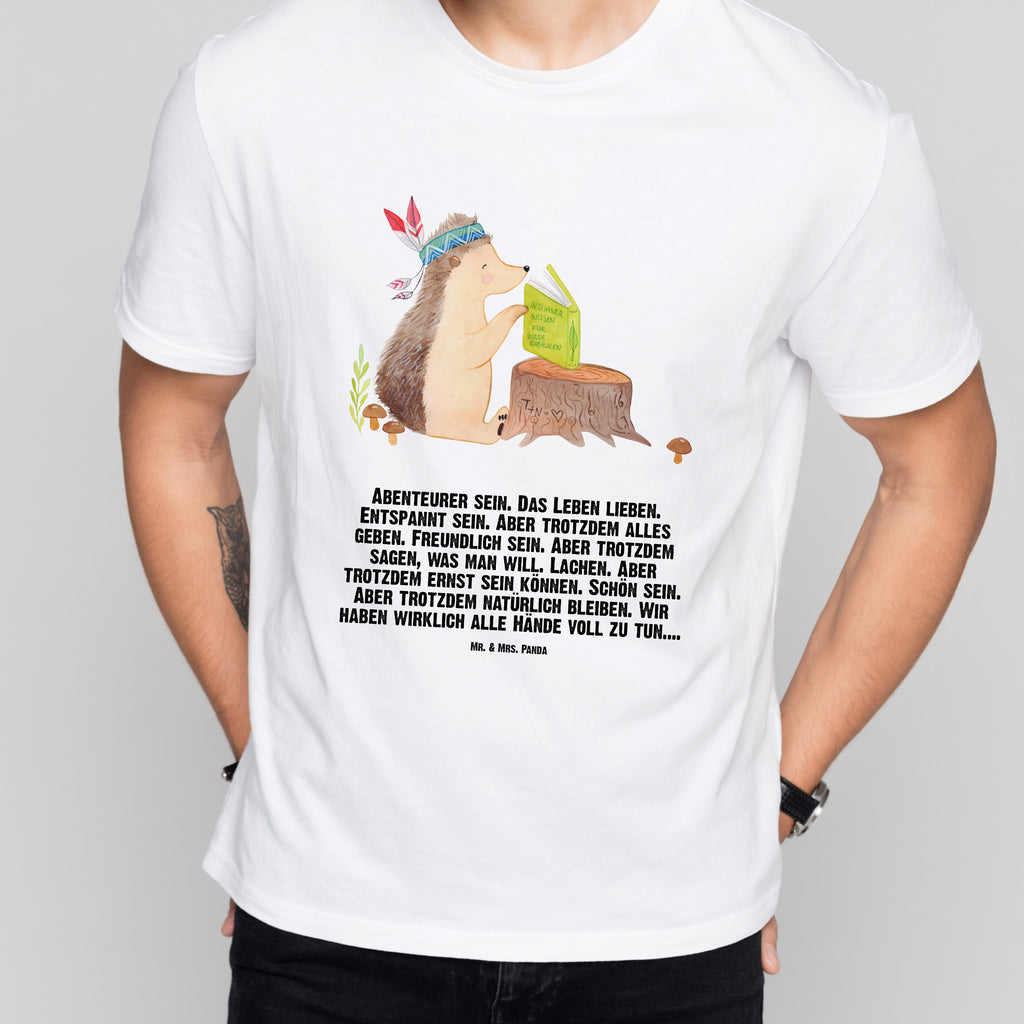 Rozmiar L T-shirt jeż Ozdoba z piór Shirt, Schlafshirt, Tshirt, Lustiges T-Shirt, Jubiläum, Damen, Herrn, T-Shirt, Geburstag, T-Shirt mit Spruch, Junggesellenabschied, Nachthemd, Waldtiere, Tiere, Abenteuer, Indianer, Camping, Lagerfeuer, Igel
