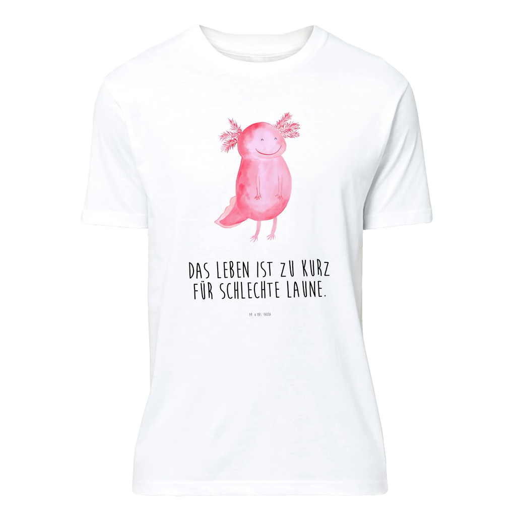 T-Shirt Standard Axolotl glücklich Nachthemd, Lustiges T-Shirt, Geburstag, Junggesellenabschied, Schlafshirt, T-Shirt, Jubiläum, Damen, Shirt, Tshirt, T-Shirt mit Spruch, Herrn, Axolotl, Molch, Motivation, Axolot, Lurche, Lurch, Gute Laune, Schwanzlurch