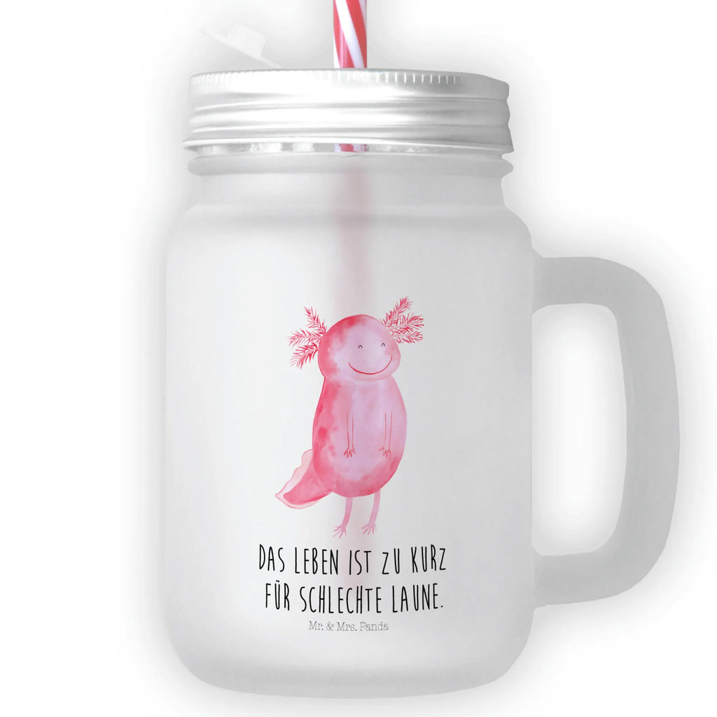 Szklanka Mason Jar Aksolotl Szczęśliwy Axolotl, Molch