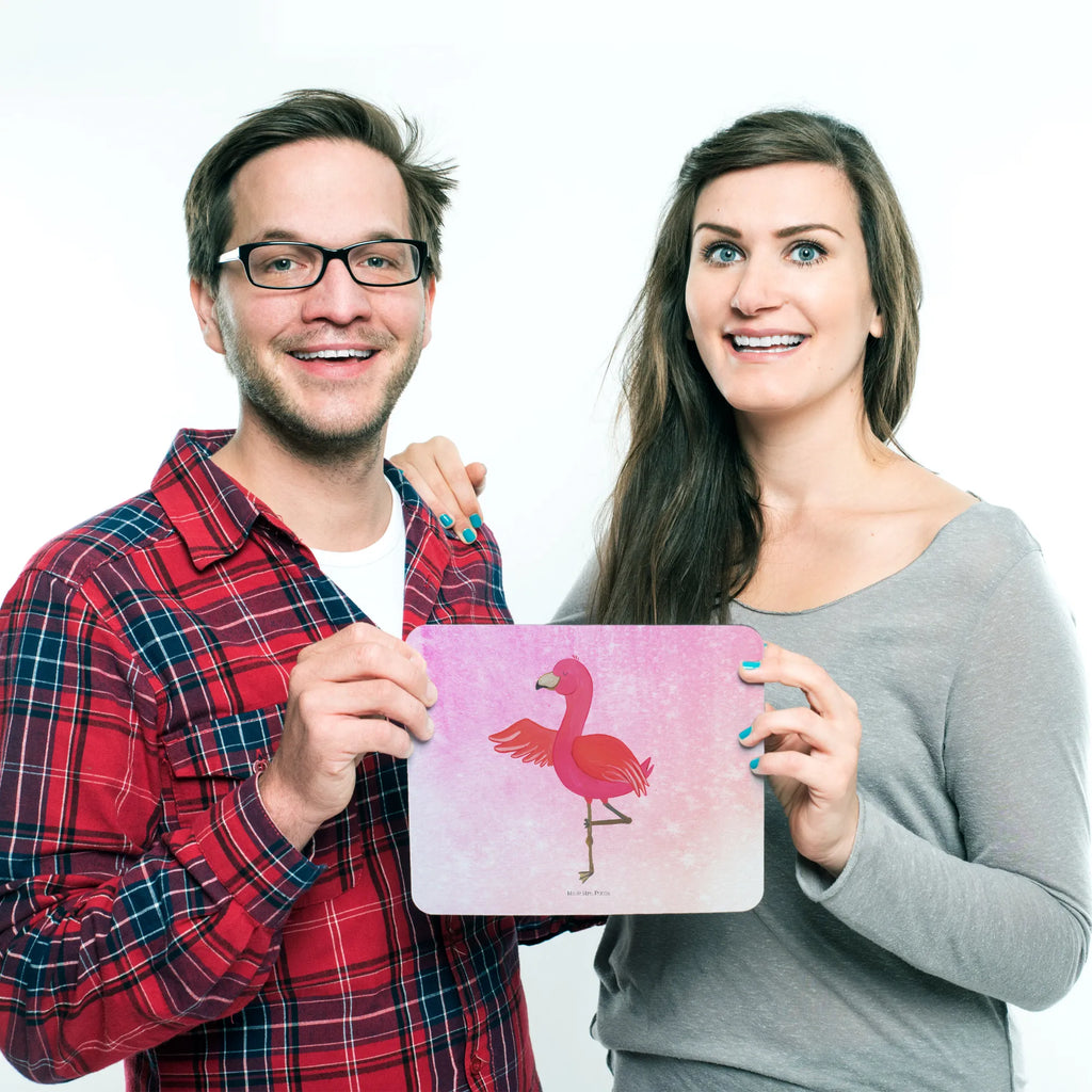 Podkładka pod mysz Flamingo joga Büroausstattung, Mauspad Büro, PC Zubehör, Computer zubehör, Mousepad, Designer Mauspad, Einzigartiges Mauspad, Mausunterlage, Mauspad, Arbeitszimmer, Flamingo, Yoga, Tiefenentspannung, Namaste, Vogel, Ärger, Entspannung, Aufregen, Yoga-Übung, Achtsamkeit