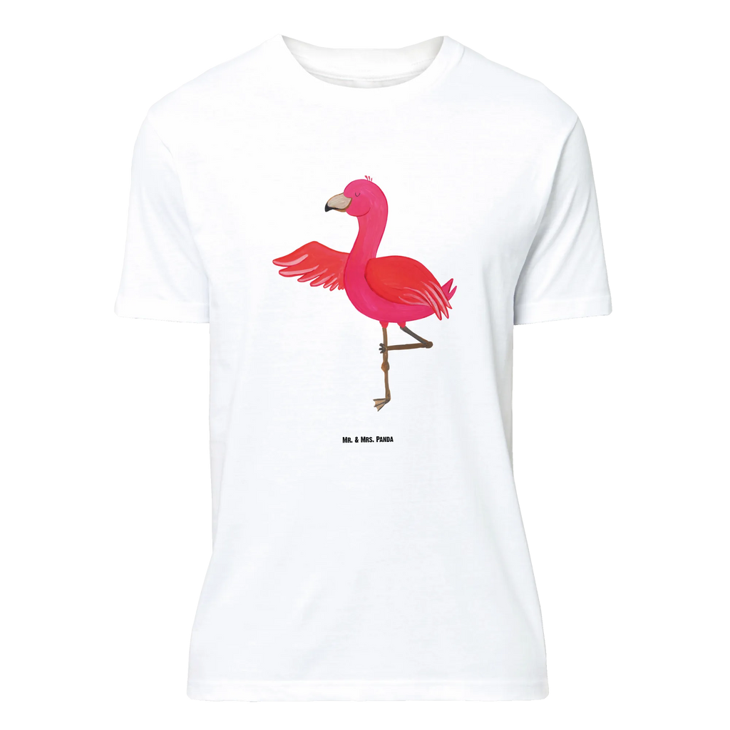 T-Shirt Standard Flamingo Yoga Damen, Männer, Jubiläum, Lustiges T-Shirt, Herrn, Tshirt, T-Shirt, Party, Geburstag, Shirt, Frauen, Sprüche, T-Shirt mit Spruch, Schlafshirt, Nachthemd, Junggesellenabschied, Flamingo, Yoga-Übung, Achtsamkeit, Entspannung, Vogel, Tiefenentspannung, Yoga, Ärger, Aufregen, Namaste