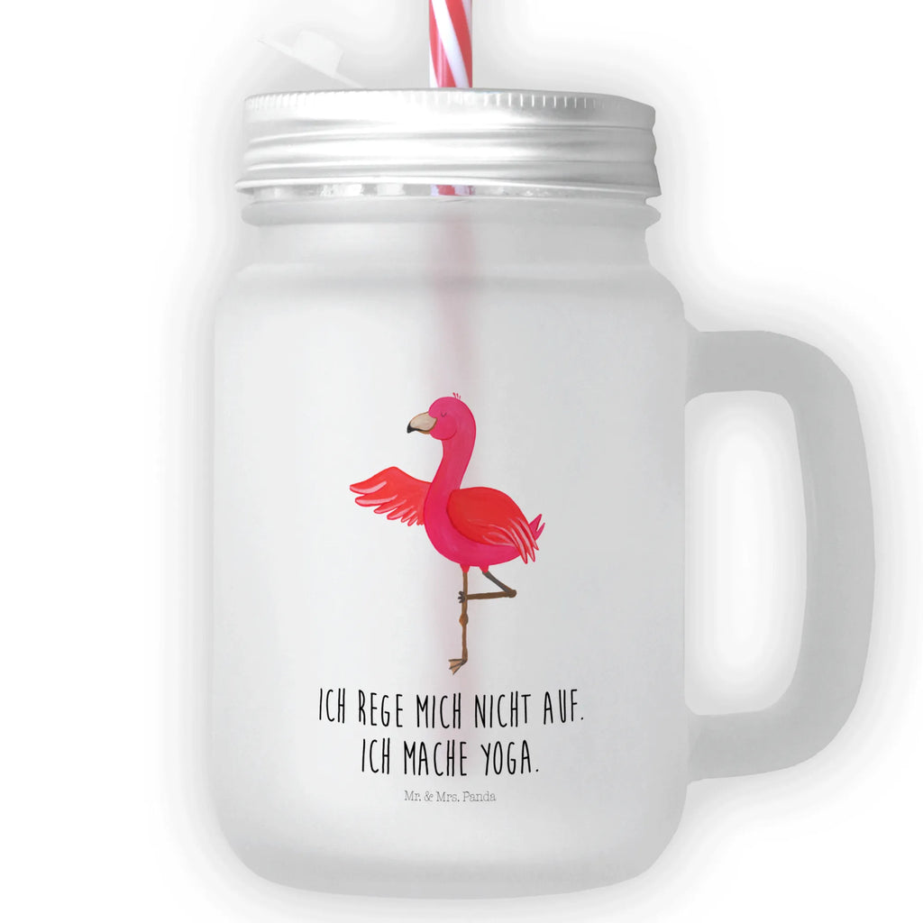 Szklanka Mason Jar Flamingo joga Flamingo