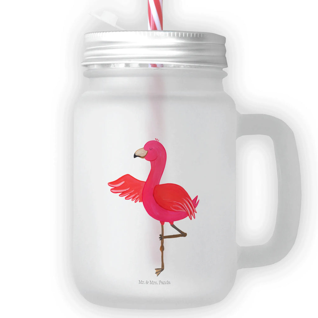 Szklanka Mason Jar Flamingo joga Flamingo