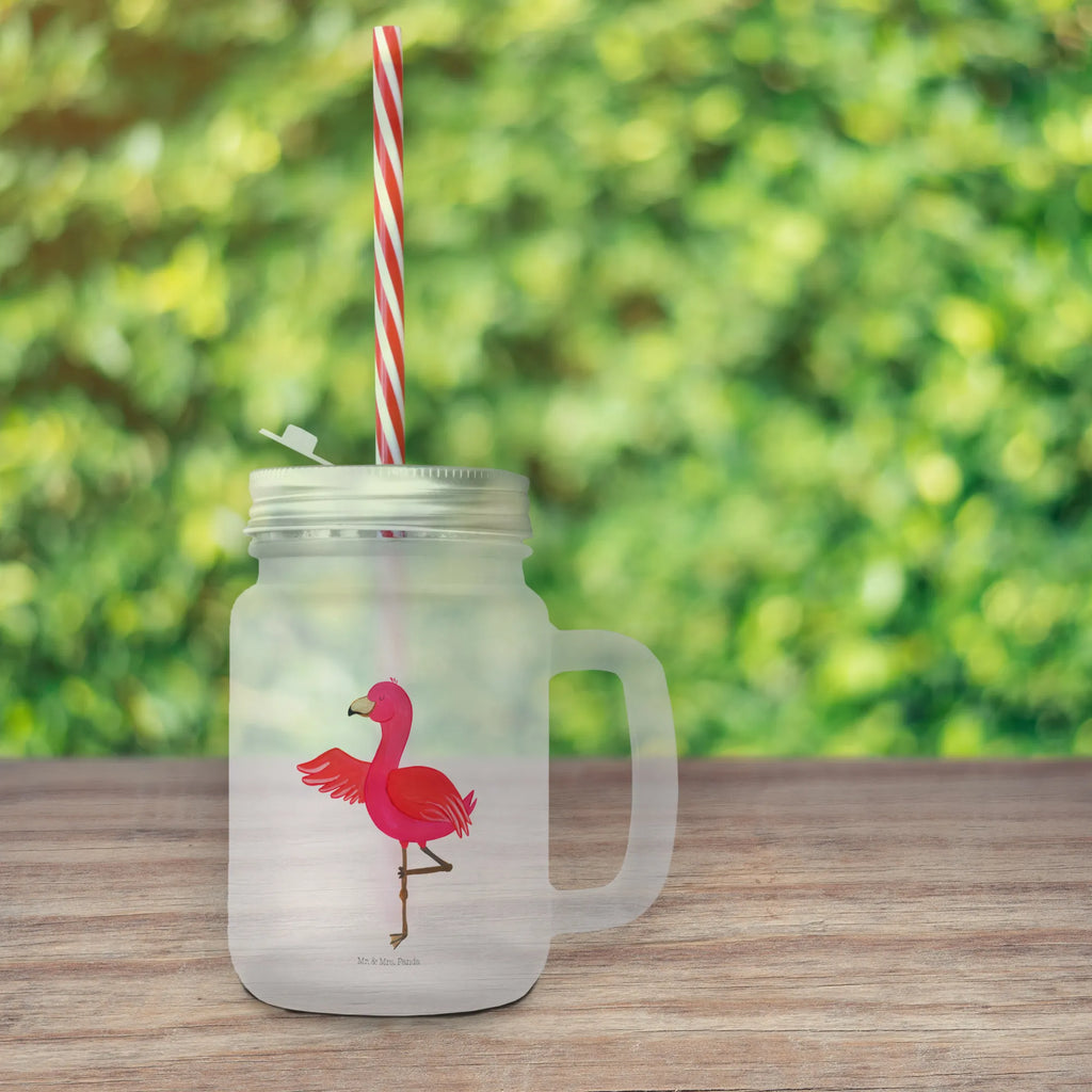 Szklanka Mason Jar Flamingo joga Flamingo