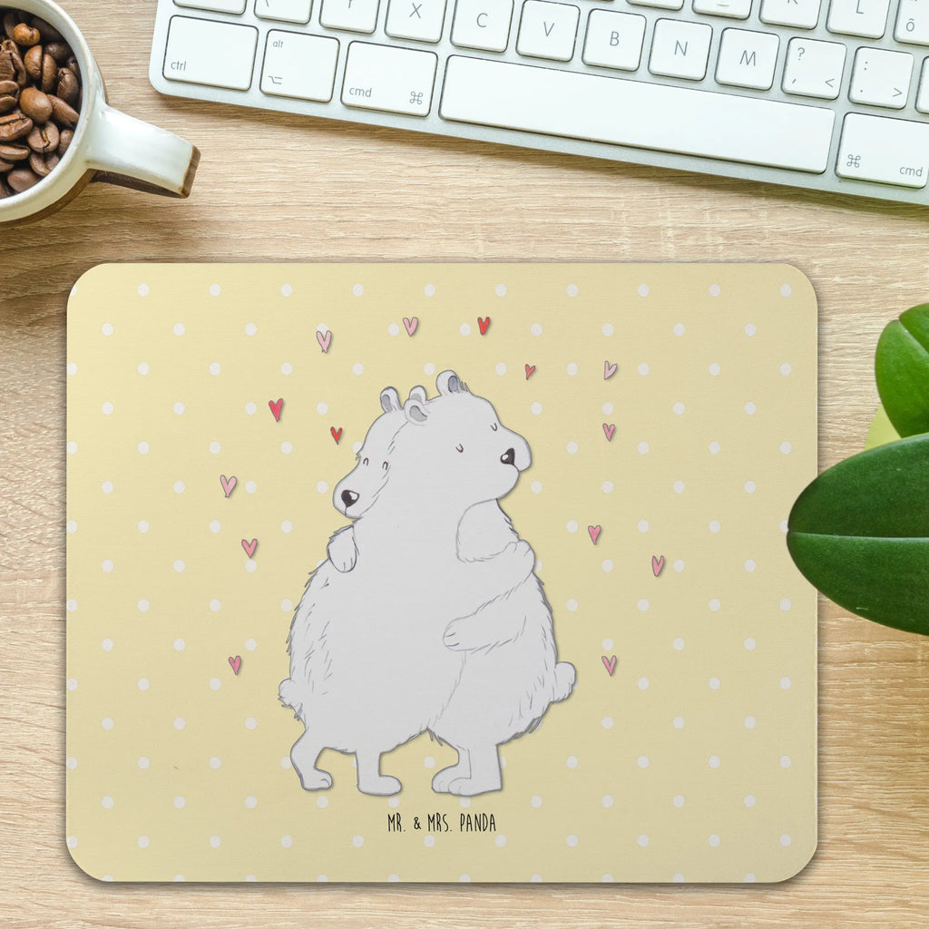 Mouse mat Icebear Embrace Computer zubehör, Einzigartiges Mauspad, Mausunterlage, Mousepad, Büroausstattung, PC Zubehör, Mauspad Büro, Arbeitszimmer, Designer Mauspad, Mauspad, Tiermotive, Gute Laune, lustige Sprüche, Tiere