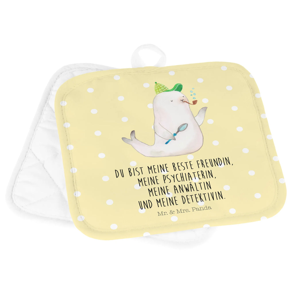 2er Set Topflappen  Robbe Sherlock Topfhandschuhe, 2er Set Topflappen, Topflappen 2er Set, Topflappen Set, Topflappen, topfhalter, Topflappenset, Topfuntersetzer, Lustige Sprüche, Tiere, Tiermotive, Gute Laune