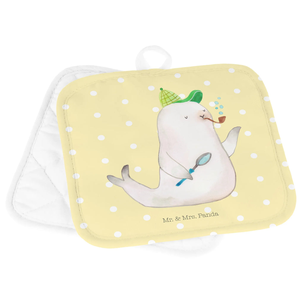 2er Set Topflappen  Robbe Sherlock Topfhandschuhe, 2er Set Topflappen, Topflappen 2er Set, Topflappen Set, Topflappen, topfhalter, Topflappenset, Topfuntersetzer, Lustige Sprüche, Tiere, Tiermotive, Gute Laune