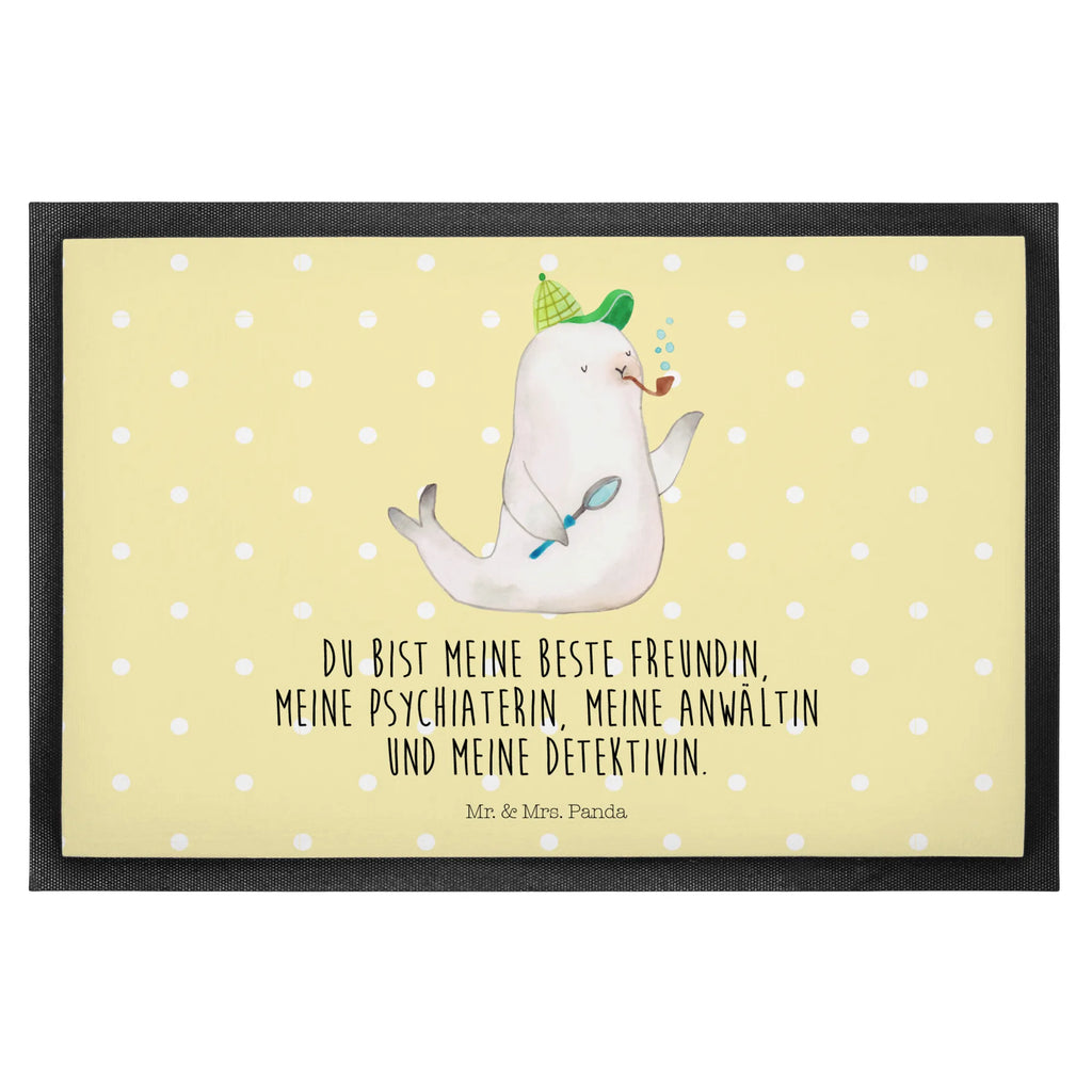 wycieraczka foka Sherlock Türvorleger, Eingangsteppich, hausmatte, Fußabtreter, sauberlaufmatten, Fußmatten, flurmatte, matte haustür, fußmatte, Abtreter, Fussmatte, Haustürmatte, Sauberlaufmatte, Schmutzfangteppich, schmutzfangmatten, Abtretmatte, abstreifer, Schmutzmatte, Schmutzfänger, Schmutzfangmatte, Schuhabstreifer, Türmatte, Fußabstreifer, türmatten, außenmatte, Eingangsmatte, Gute Laune, Tiere, Lustige Sprüche, Tiermotive