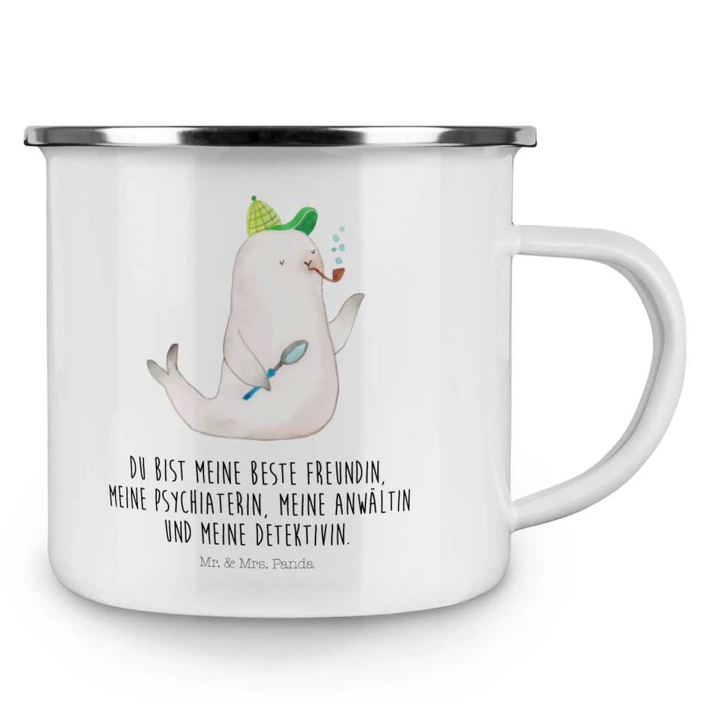 Camping Emaille Tasse Robbe Sherlock Emailletasse, Kaffeebecher, Teebecher, wandertasse, becher emaille, Teetasse, Pott, Tasse, Reisebecher, Campingbecher, Metalltasse, Kaffeetasse, metallbecher, wanderbecher, Becher, reisetasse, emaillebecher, Tasse Emaille, Blechtasse, Campingtasse, Emaille Becher, Trinkbecher, blechbecher, Emaille Tasse, Tiere, Tiermotive, Gute Laune, Lustige Sprüche